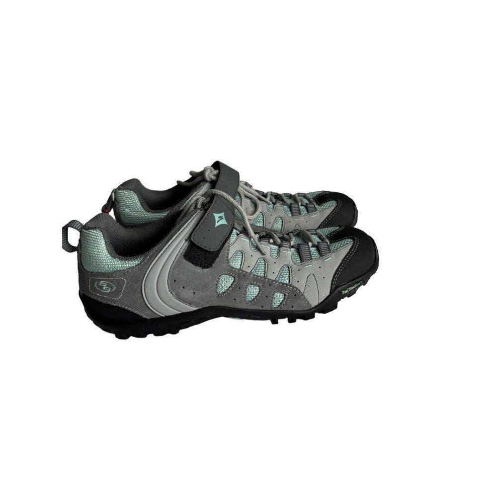 Specialized Women's Tahoe Mountain Bike Shoes Gray & Mint Size 42 EU 10 US 8.5